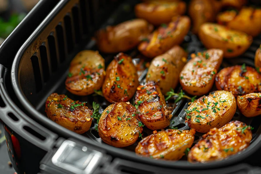 air frying potato slices