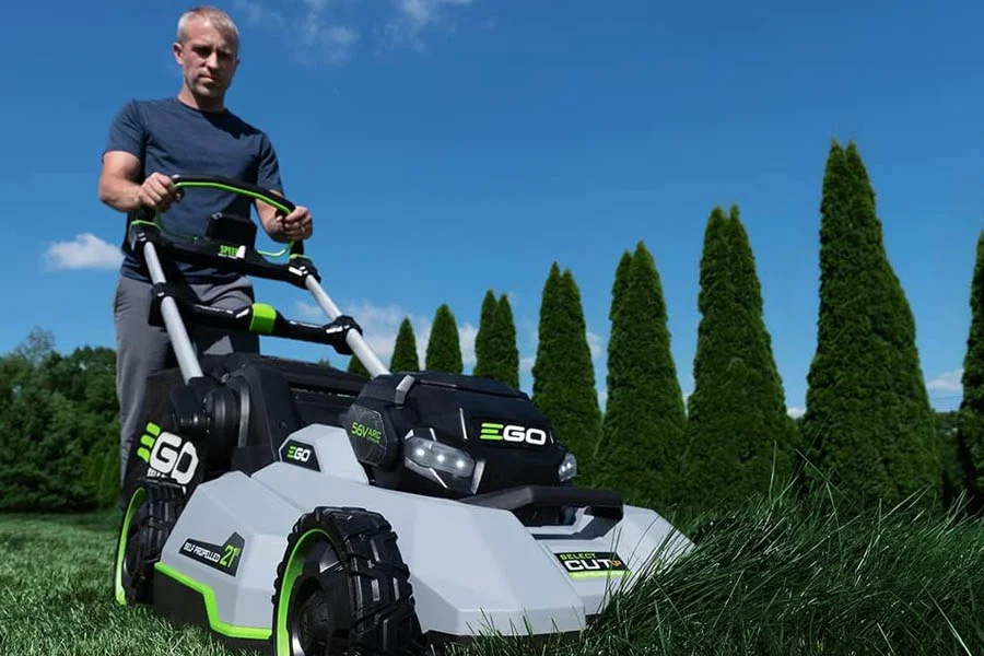 electric battery lawnmower